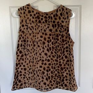 Merona Ruffled Leopard Sleeveless Top